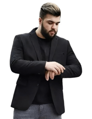 Tiptop Trends Men’s Slim Fit Black Blazer | Formal & Casual Suit Jacket